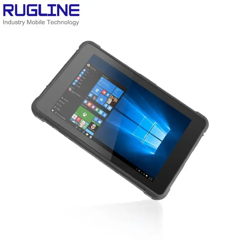RUNGLINE 방수 산업용 견고한 태블릿 PC, 윈도우 10 컴퓨터, 2D 바코드 스캐너, 8 인치 IP67