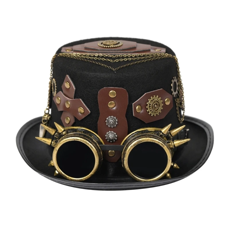 

Готический цилиндр для косплея, шляпа-котел, подарок-сюрприз для подруги, парня, 57BD