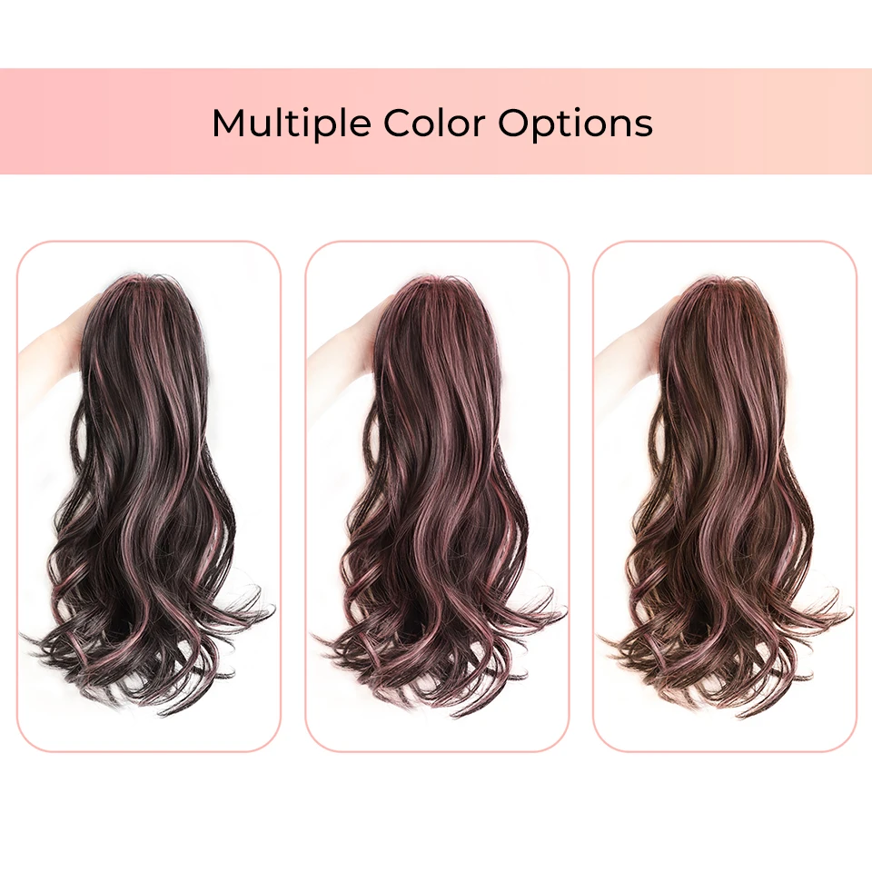 Synthetic Curly Wavy Ponytail Hair Extension Clip On