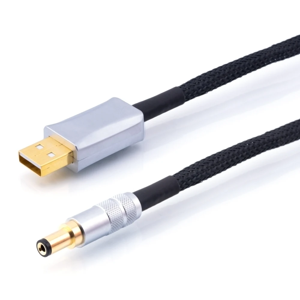 Stříbro pokovené OCC high-fidelity hifi stejnosměrný energie kabel USB a-2.5mm/2.1mm dedikované audiophile audio stejnosměrný 5.5*2.5-2.1 pro keces lineární