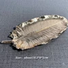 Luxury Metal Storage Tray Leaf Feather Shape Jewelry Display Plate Gold Fruit Dessert Cake Storage Tray Home Desktop Decorative 5