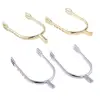 1 Pair Zinc Alloy Equestrian Spurs English Spurs Horse Riding Spurs 12*8*2cm - Gold & Silver 1