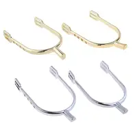 1 Pair Zinc Alloy Equestrian Spurs English Spurs Horse Riding Spurs 12*8*2cm - Gold & Silver 1