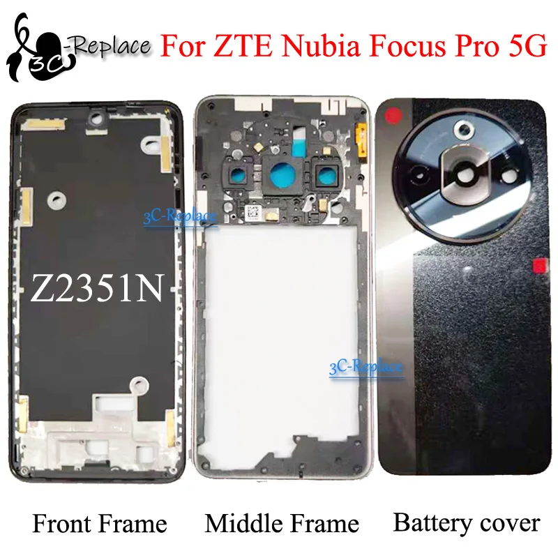 【F 】 ZTE Nubia Focus Pro 5G Z2351N LCD Ön Kapak Çerçeve Ön Orta Çerçeve