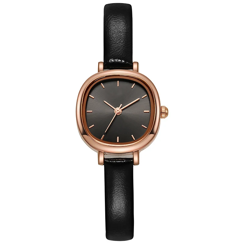 MAYZHISU Simple Women's Watches Small Round 2025 Ladies Bracelet Watch PU Leather Thin Female Quartz Wristwatch for Women Girls