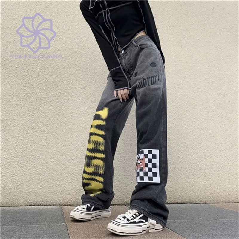 

High Street Jeans for Women New Trend High Waisted Loose Wide Leg Denim Pants Female Straight Leg Trousers Vintage