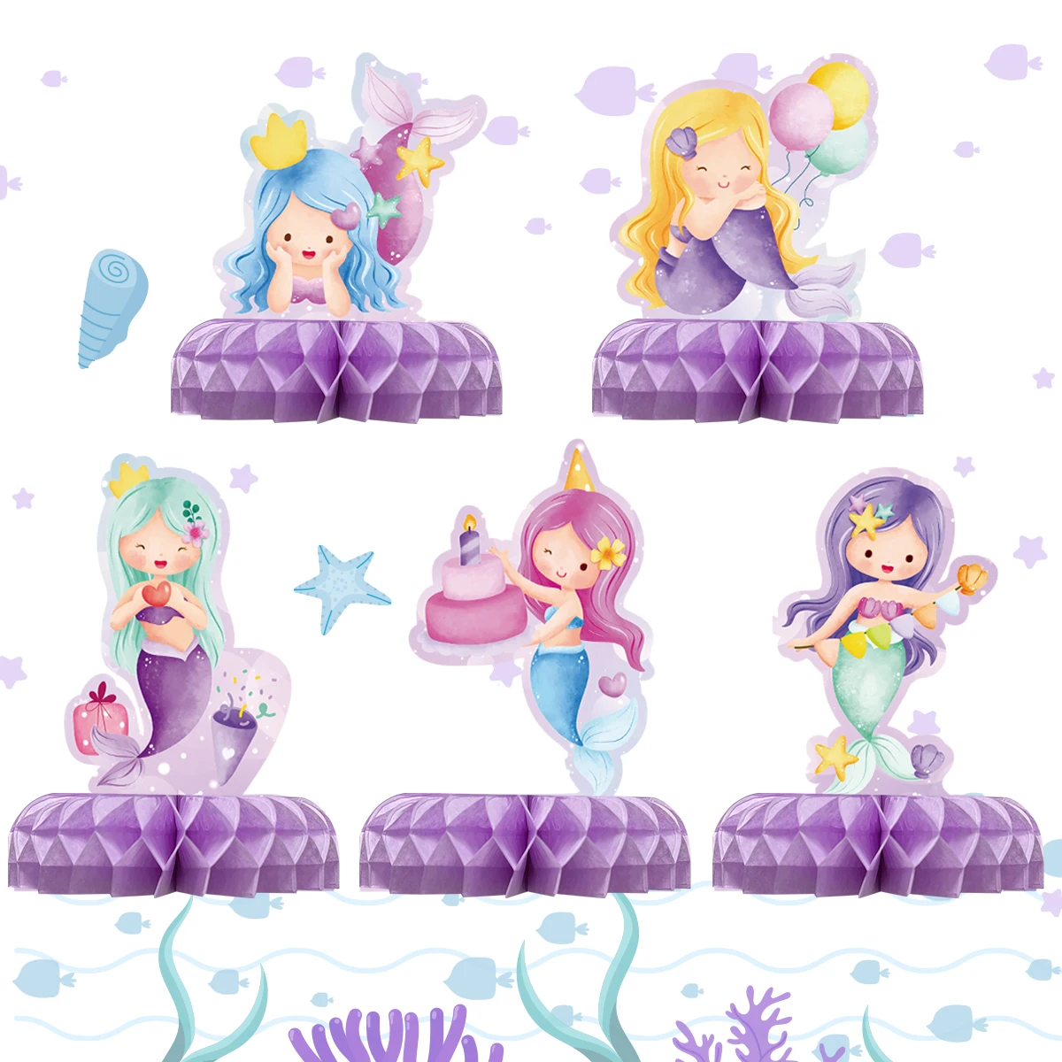 Sirena 1St Birthday Party Decoration Kids Stand Holder Girls Under The Sea Sirenetta Baby Shower Birthday Party Decor