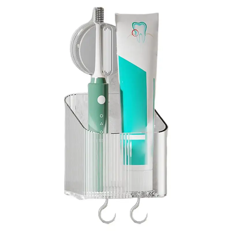 Wall Shower Organizer Wall Mount Organizer Bin Suction Cup Organization Rack Toothbrush Holder Toiletries Container For