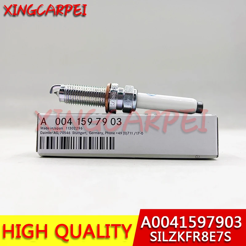 4 шт. платиновая Свеча зажигания A0041597903 SILZKFR8E7S для Mercedes Benz E260 S400L GLC300 ML320 0041597903 90654 автозапчасти 4 шт. платиновая Свеча зажигания A0041597903 SILZKFR8E7S для Mercedes Benz E260 S400L GLC300 ML320 0041597903 90654 автозапчасти