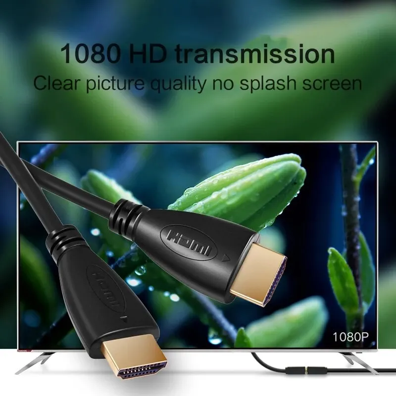 1.5/3/5m HDMI Compatible Cable Video Cables Gold Plated 1.4 1080P 3D Cable For HDTV Splitter Switcher PS4 Extension Cord