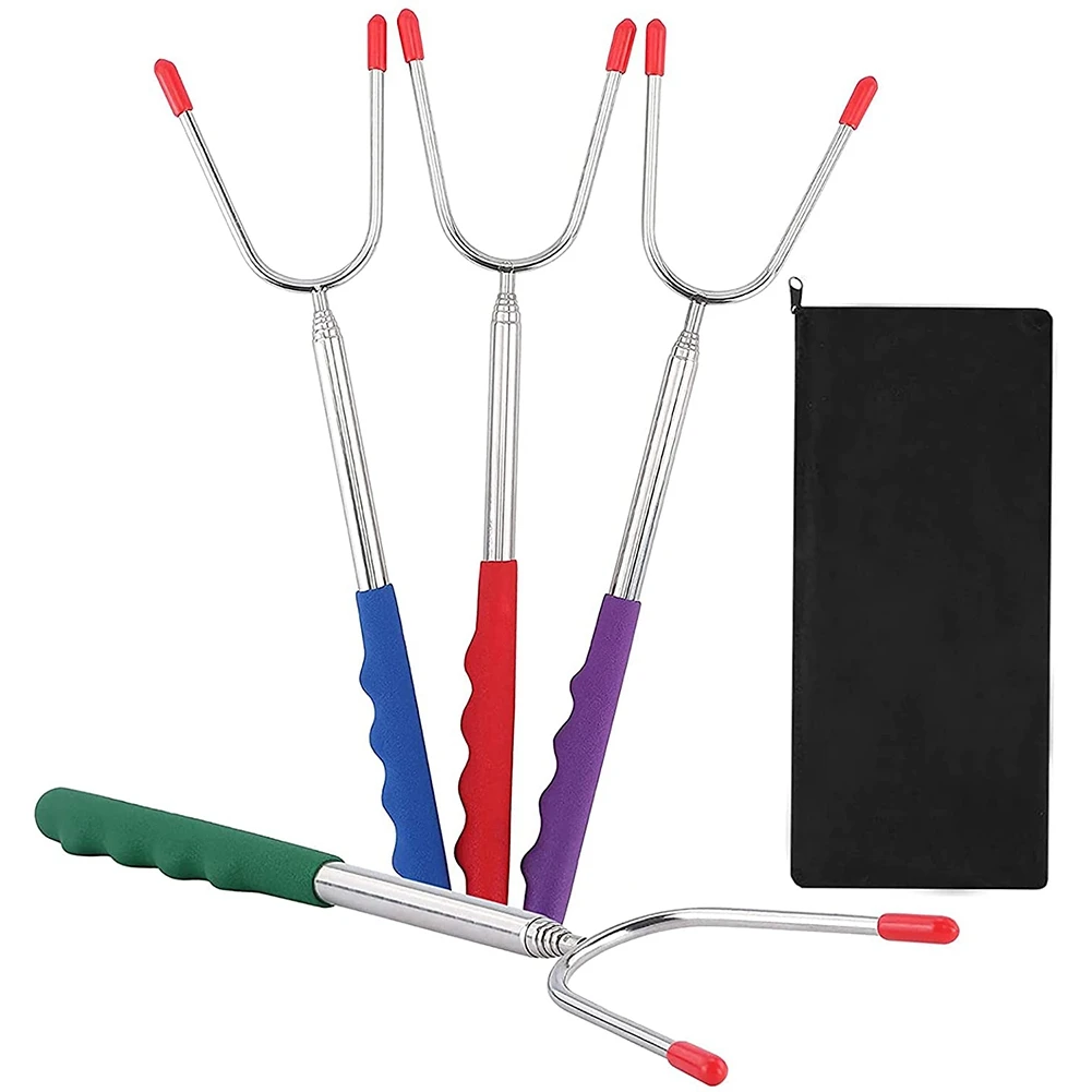 

Палочки для запекания зефира, набор из 4 раздвижных телескопических палочек из нержавеющей стали