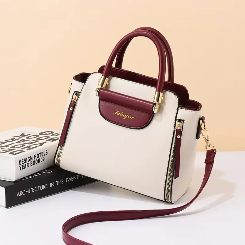 Leather Large Casual Handbags Fashion Women's Bags Luxury Handbags High Quality Baipu Classic Retro One Shoulder Messenger Bags