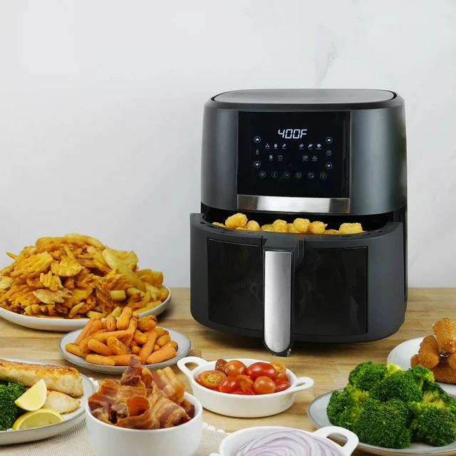Fryer 5 Quart, Digital Display Air Fryer Toaster Oven Combo with 8 Cooking  Presets Oilless Cooker for Quick Meal, Visible Window - AliExpress
