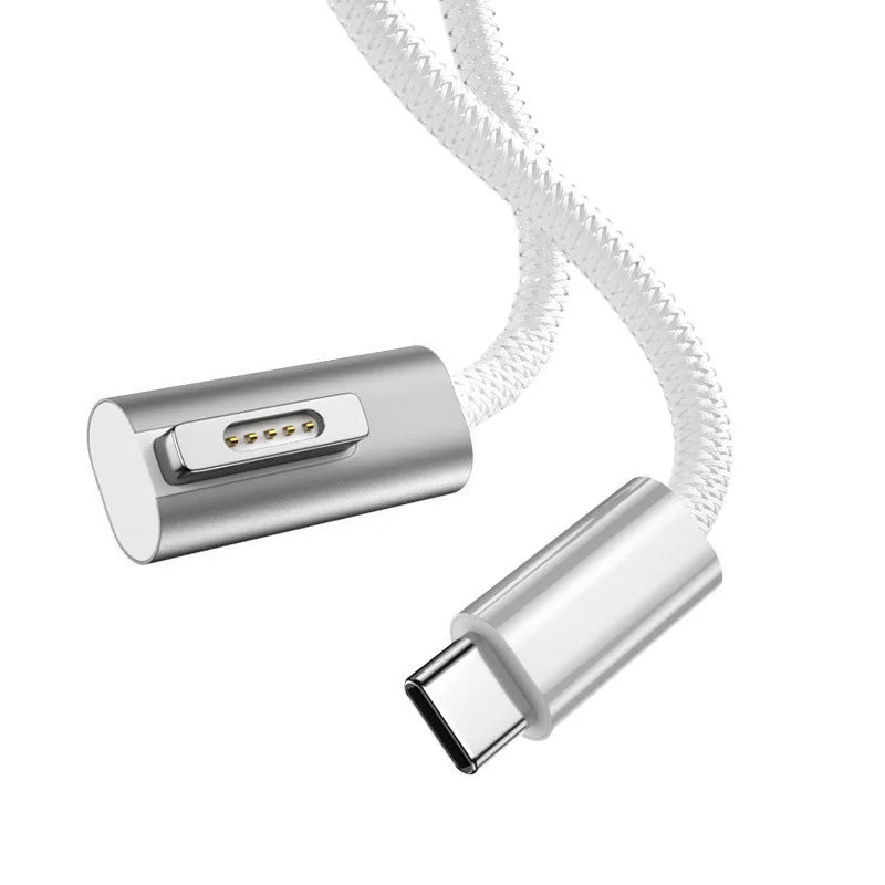 1.8M Converter Cord Laptop Fast Charging Cable 100W USB Type-C to Magsafe1 Magsafe2 Plug Adapter