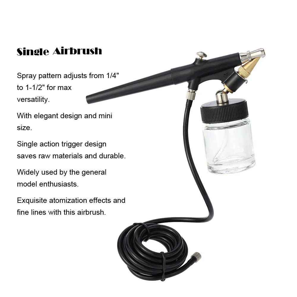 Mini 22cc Airbrush Air Brush Kit Single Action Paint Nail Spray Gun