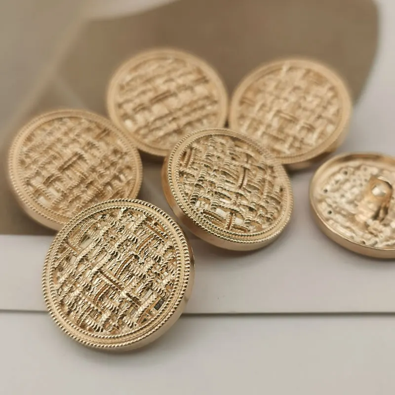 10pcs Gold Luxury Metal Buttons for Clothing Coat Sewing Material Sewing Accessories Decorate DIY Crafts Supplies Buttons New 2