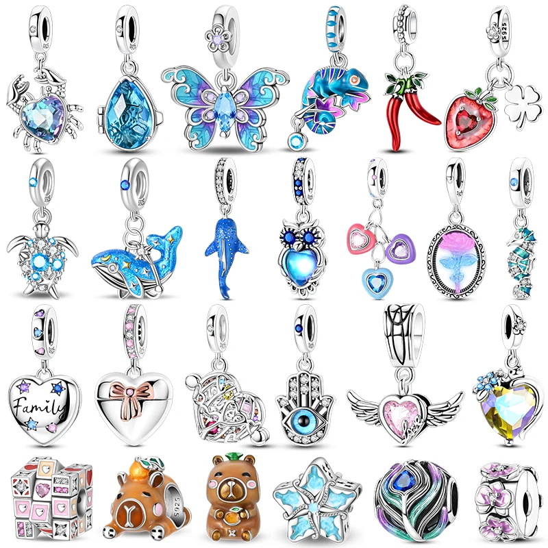 Heißer Verkauf 925 Sterling Silber Charms Perlen Für Immer Liebe Herzförmige Schleife Familie Charms Baumeln Für Armband Frau DIY Schmuck Geschenk