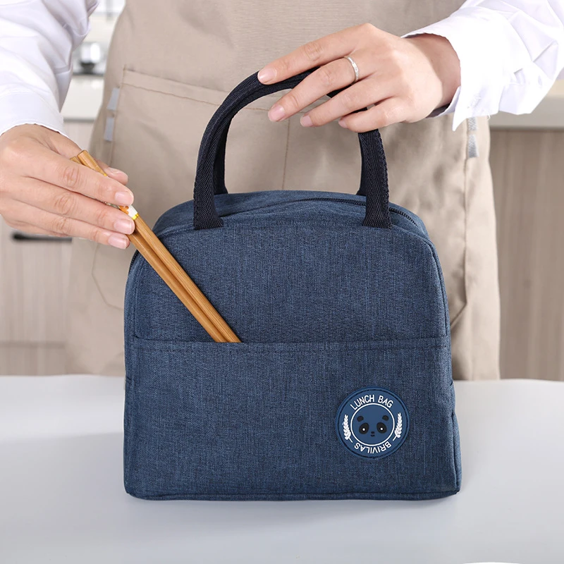 Portable Oxford Lunch Bags Fresh Cooler Pouch For Office Students Convenient Lunch Box Food Container Bag 2