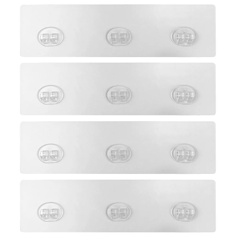 

4pcs Shower Shelf Adhesive Hooks Shower Adhesive Strips Wall Hooks for Shelves Mount