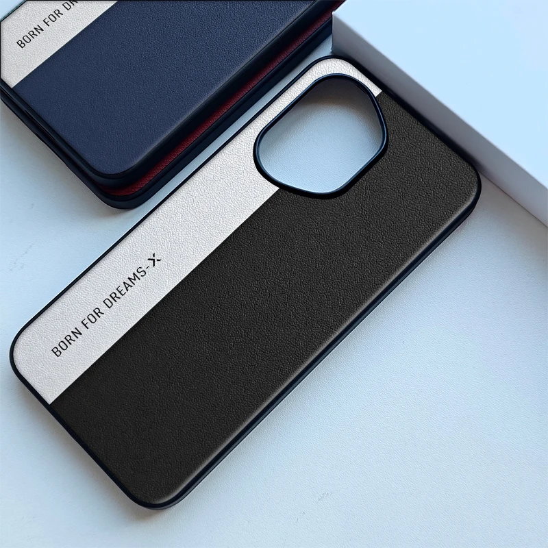Fashion Triangle Pattern PU Leather + Hard PC Camera Protection Cover for For Honor 400 Pro