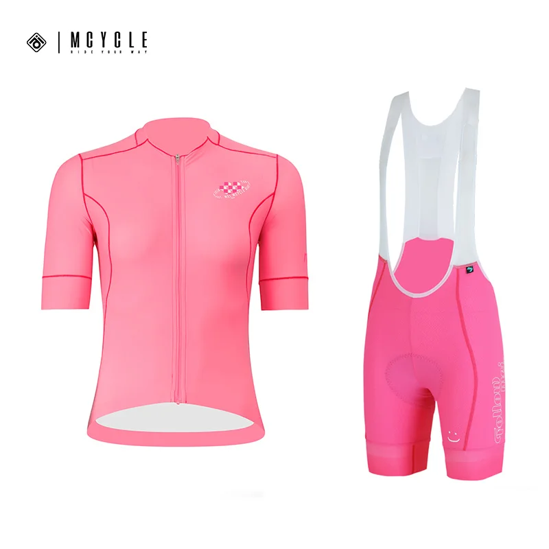 Mcycle Summer Sportswear Women's Cycling Clothing Set Breathable Road Cycling Bib Short Professional Quick Drying Jersey