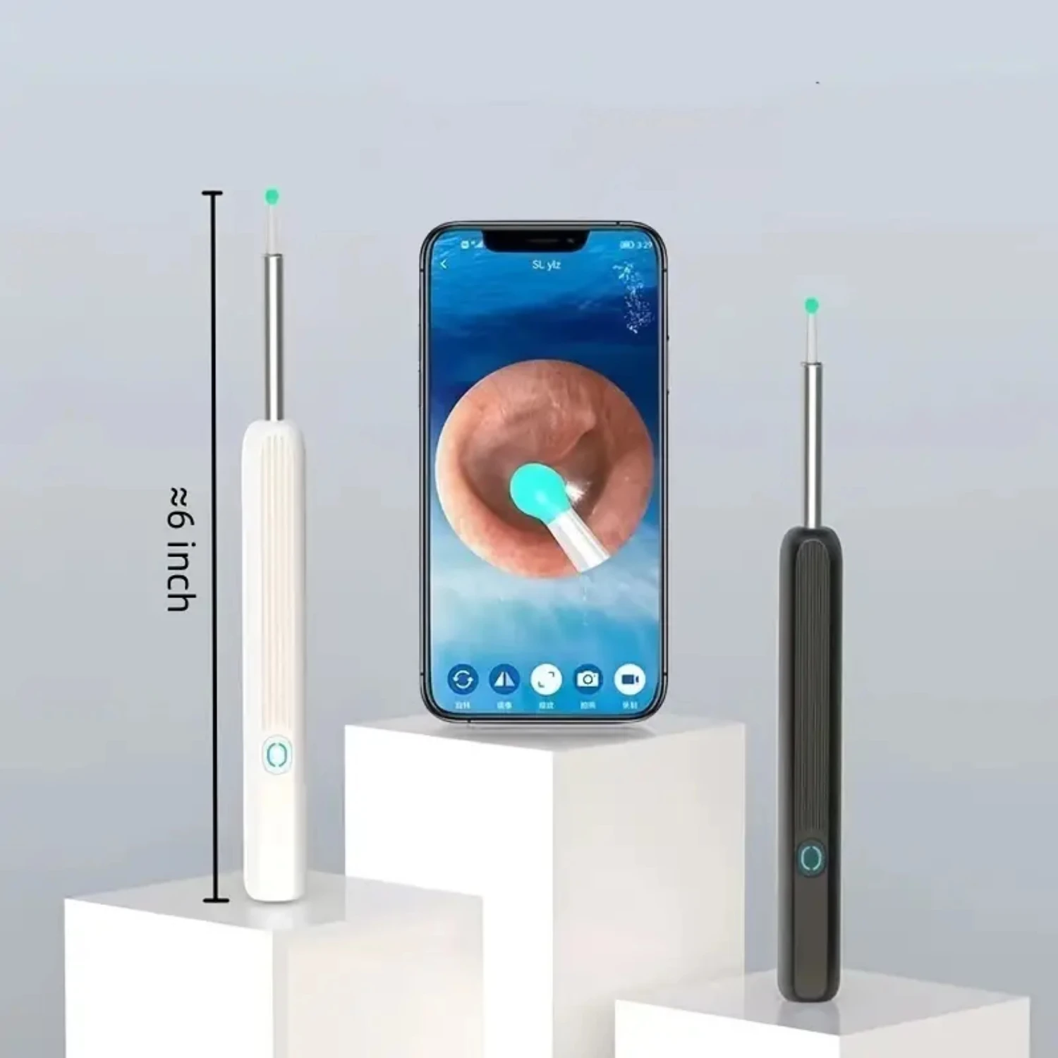 Wireless Connected Ear Wax Removal Endoscope Otoscope for iPhone, iPad, Android-Premium Earwax Remover Tools by JinanjunPOKUJE