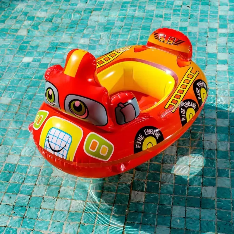 Swimming Float Seat Inflatable Water Toys Cartoon Police Car Baby Swimming Float Seat Boat Summer Outdoor Pool Swim Ring Inflatable Water Equipment swimming pool float,swimming float seat,inflatable water pad