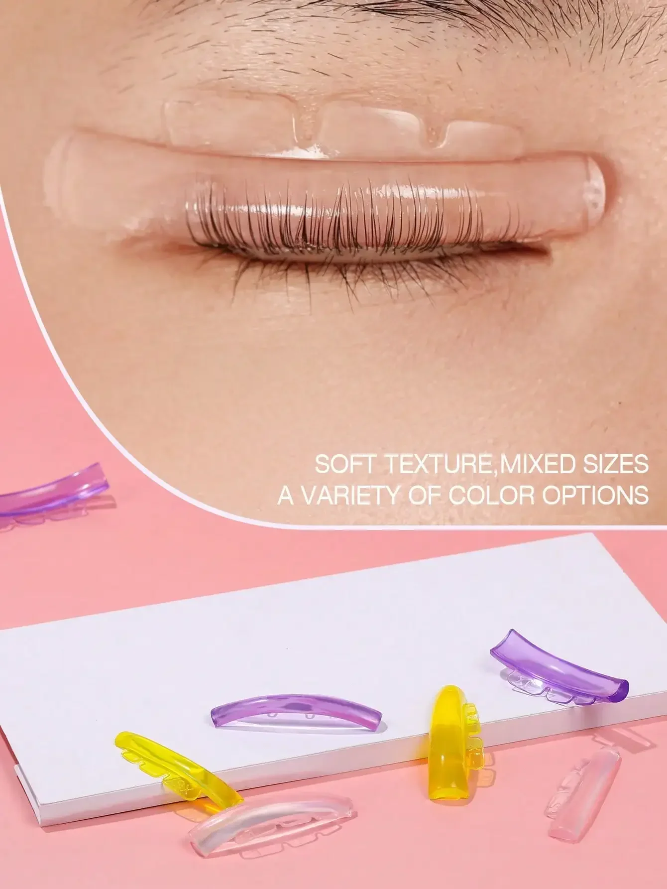 5쌍 속눈썹 리프팅 패드, 새로운 자가 접착식 초유연 속눈썹 리프팅 로드, 접착제 없는 재사용 가능 속눈썹 리프팅 쉴드, 속눈썹 리프팅