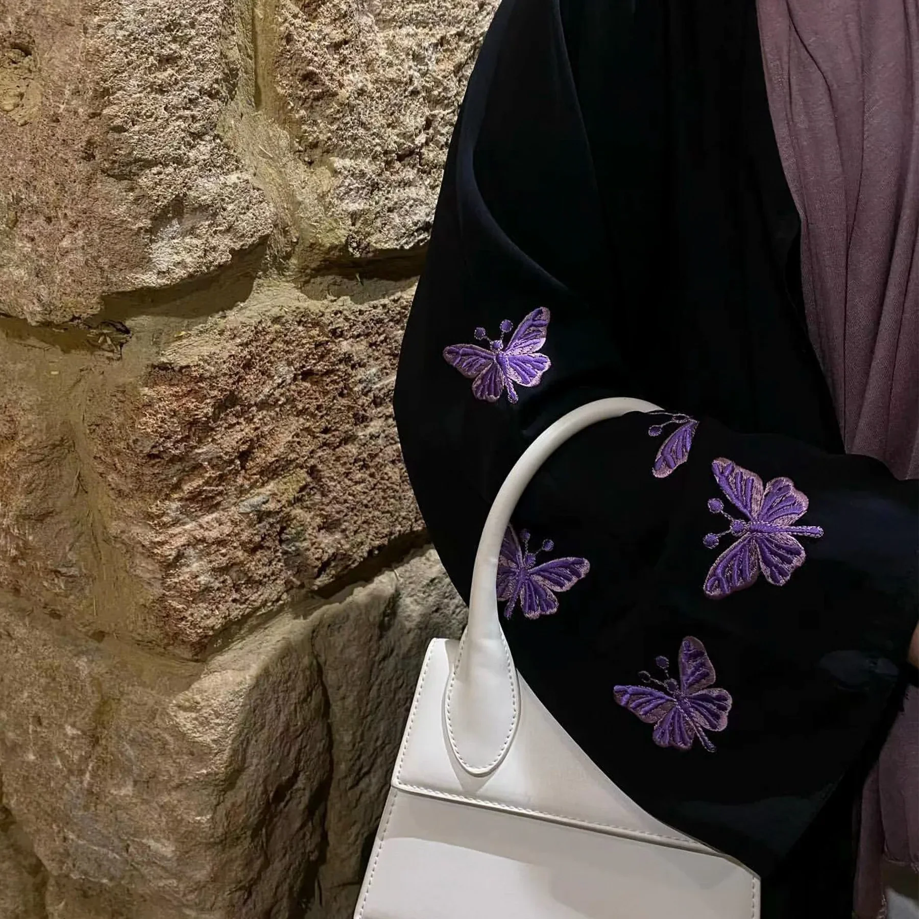 Butterfly Embroidery Open Abaya Kimono Muslim Abayas for Women Dubai Luxury 2024 New Turkey Kaftan Ramadan Eid Islamic Outwear