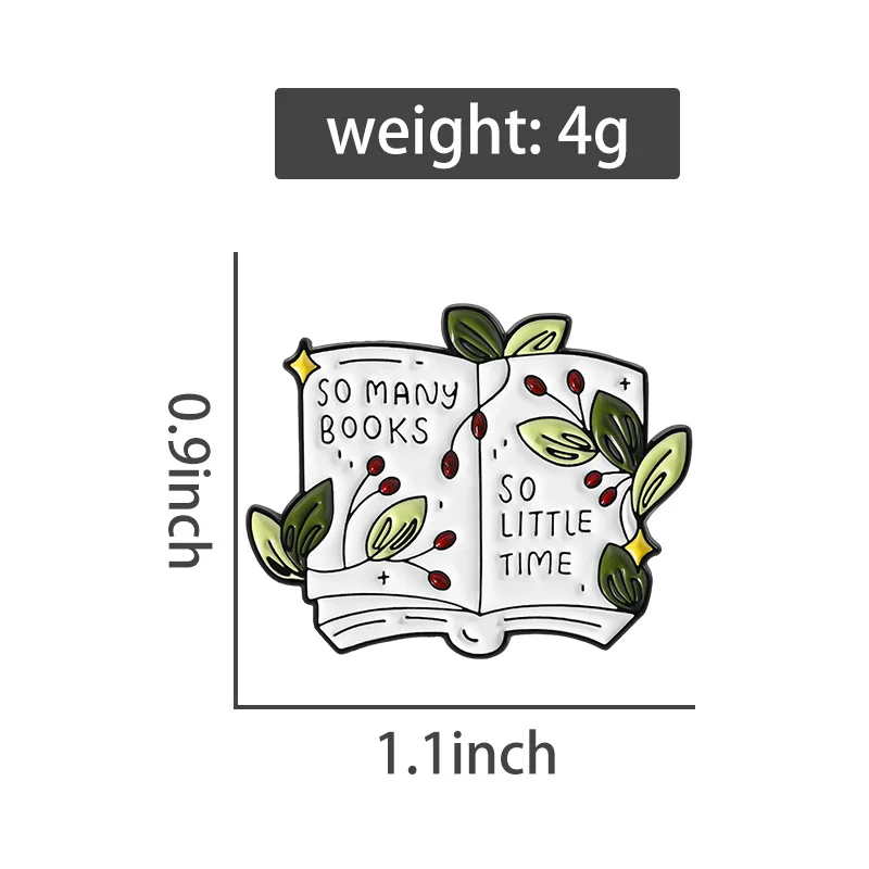 Buch-Nerd-Emaille-Anstecknadeln, Bookish Girlie, Lesebroschen, Anstecknadeln, Leser, Bücherwurm, Buch ist Medizin, Schmuck, Geschenk für Freunde – Detail 7