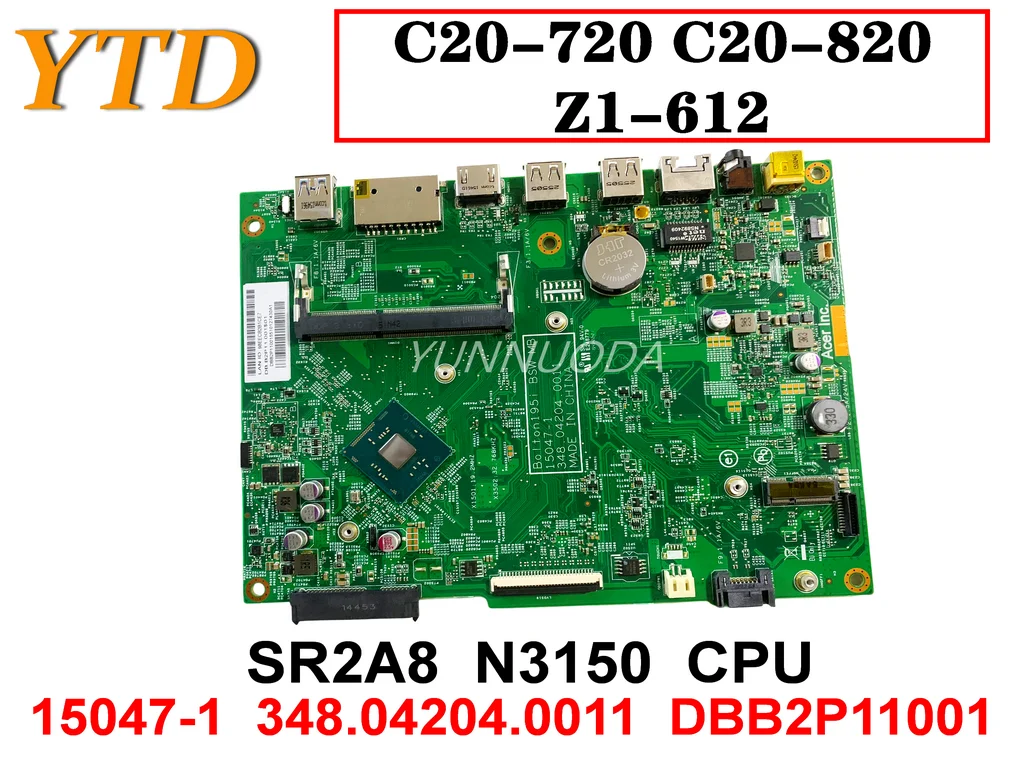 

Оригинальная материнская плата для ноутбука Acer Aspire Φ, системная плата N3150 CPU 15047-1 348.04204.0011 DBB2P11001, протестирована хорошо