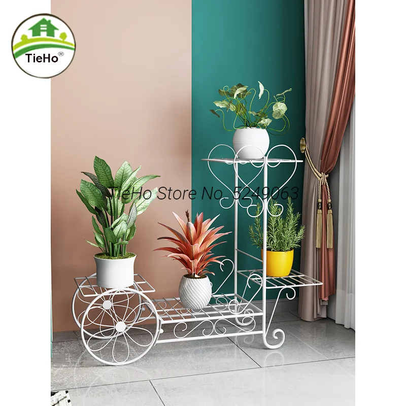 Iron Flower Pot Rack 4-tier Flower Stand Home Indoor Plant Display Garden Patio Balcony Flower Shelf Multiple Flower Pot Holder 6 tier plant stands metal flower pot plant stand balcony floor standing multilayer shelf rack pot holder garden patio