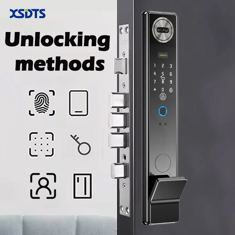 قفل باب ذكي مقاوم للماء ثلاثي الأبعاد للوجه Tuya ن...