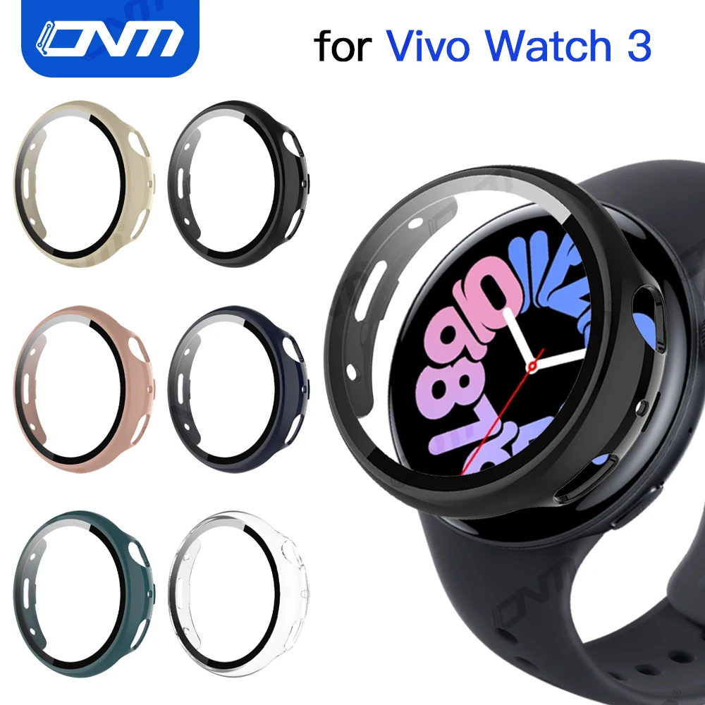

Case + Screen Protector for Vivo Watch 3 With Tempered Glass Anti-scratch Film Bumper Protective Case Cover Accessories