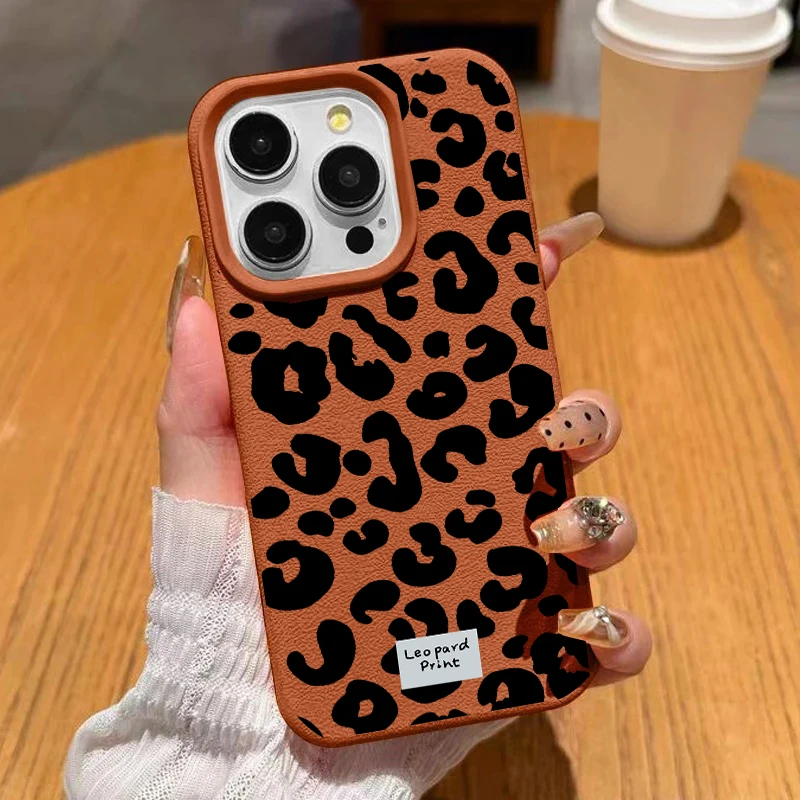 Classic Black Pink Leopard Pattern Phone Case Cover