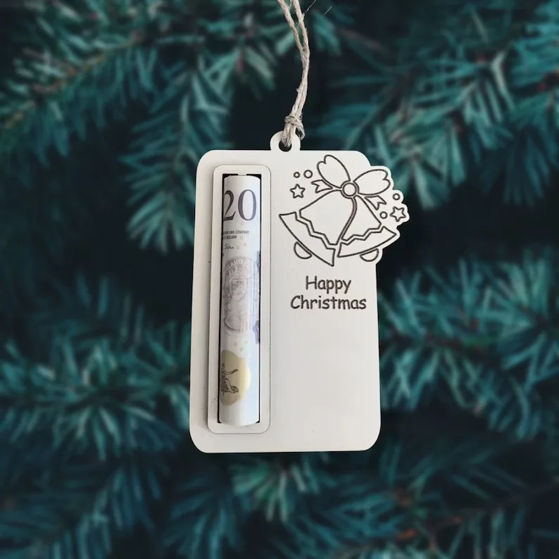 Christmas Decoration Wooden Wallet Bell Pendant christmas decorations For Home Xmas Navidad Gifts New Year