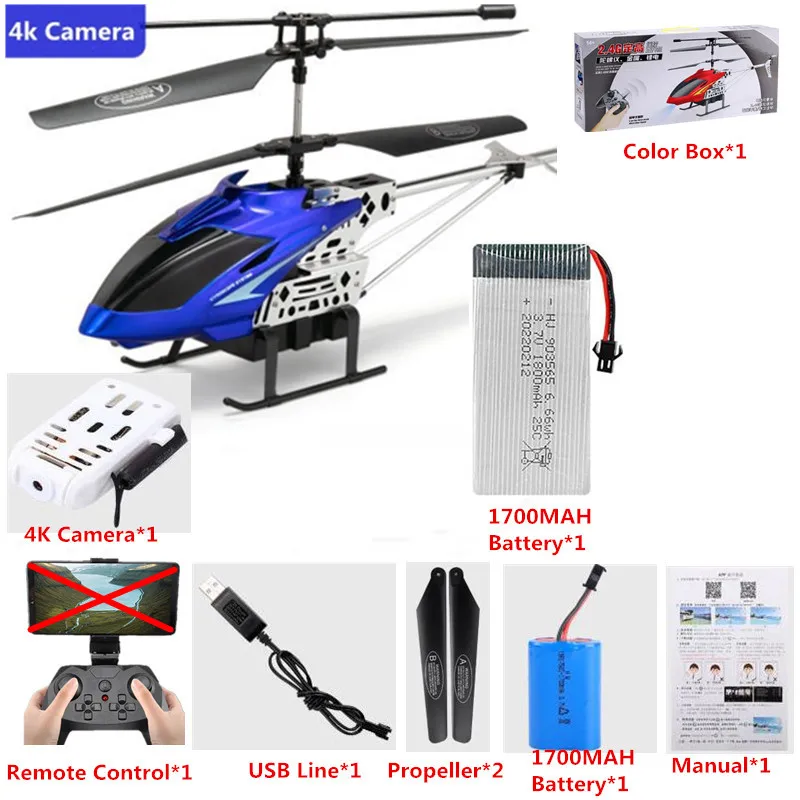 rc helicopter big size 50CM 4K HD Camera WIFI FPV RC Helicopter For Kids 3.5CH Alloy Height Setting Remote Control Helicopter Aircraft Adult Boy Toy cute RC Helicopters RC Helicopters