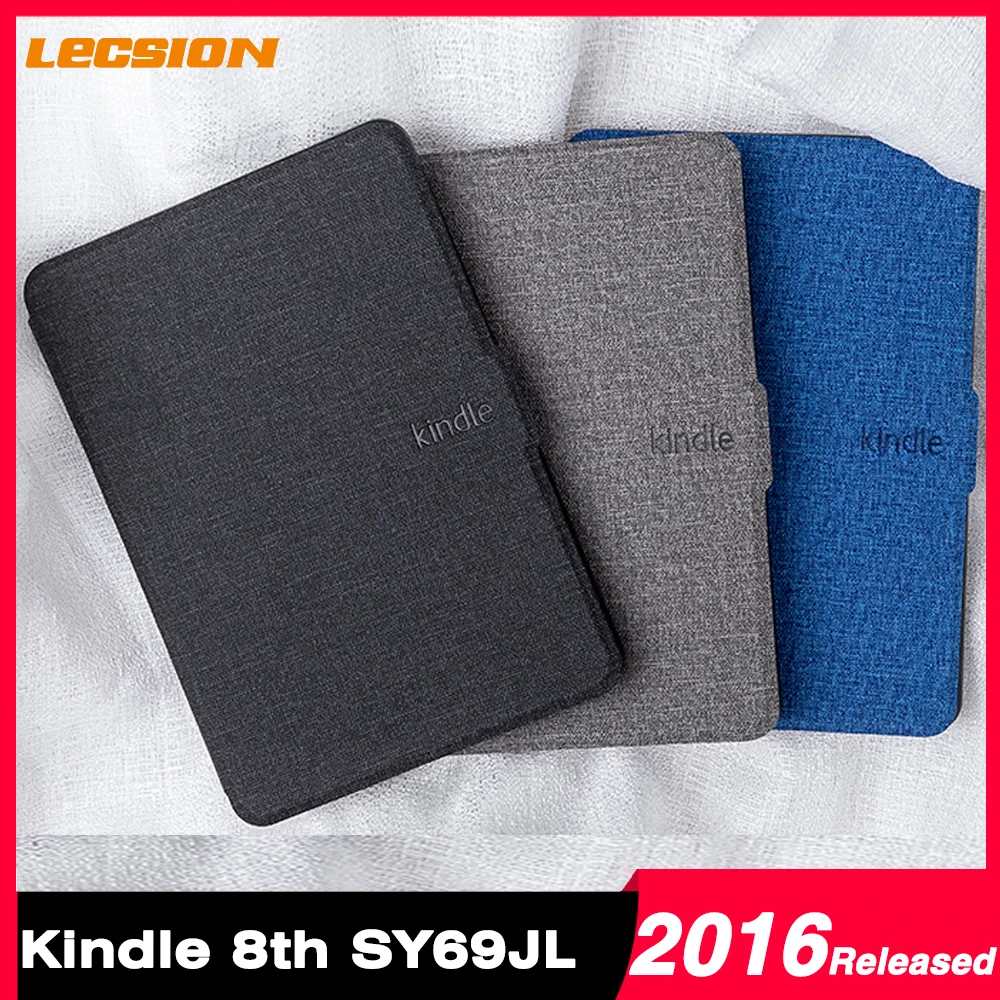Tecido Magnético Inteligente Kindle Case Couro Flip Capa Shell Auto Sono Wake 8th Sy69jl Geração 2023