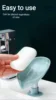 otus leaf Shape Soap Box Bathroom Accessories Tray Creative Sucker Water-free Storage Box 3