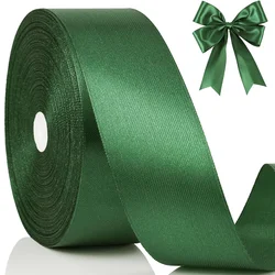 Luxurious Silk Ribbon Assortment for Crafts and Gift Wrapping - Set of 25 Rolls (Ink green)