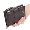 New  Men Wallets Fashion Short Desigh Zipper Card Holder Men Leather Purse Solid Coin Pocket High Quality Male Purse 1
