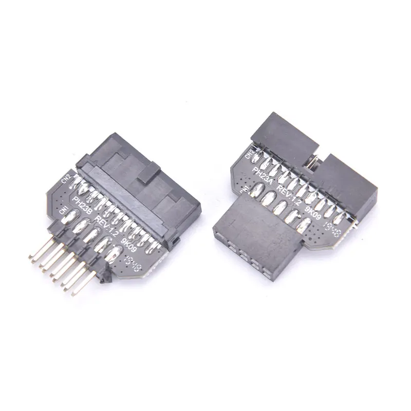 Front Panel Usb Connector Motherboard 1pc Black Plastic Front Panel