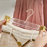 Crystal Acrylic Clothes Hanger Pants Organizer,Anti-slip Coat Rack for Dress Skirt Hanger,Wardrobe Saves Space,8/16Pcs 2