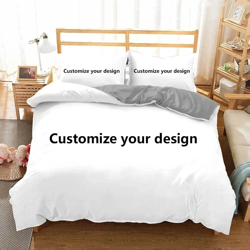 

3D Printed Custom Bedding Set Microfiber Customized Duvet Cover with Pillowcases Twin Full Queen King Size Any Picture Size