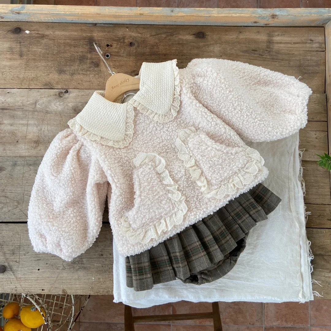 

Baby Clothing Thick Coat 2023 Autumn and Winter Korean Style Baby Fleece Hoodie Warm Solid Color Kids Casual Simple Coat