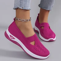 Spring new women's sports shoes, fashionable, breathable, lightweight, non-slip, wear-resistant, casual sports shoes, flat shoes 3