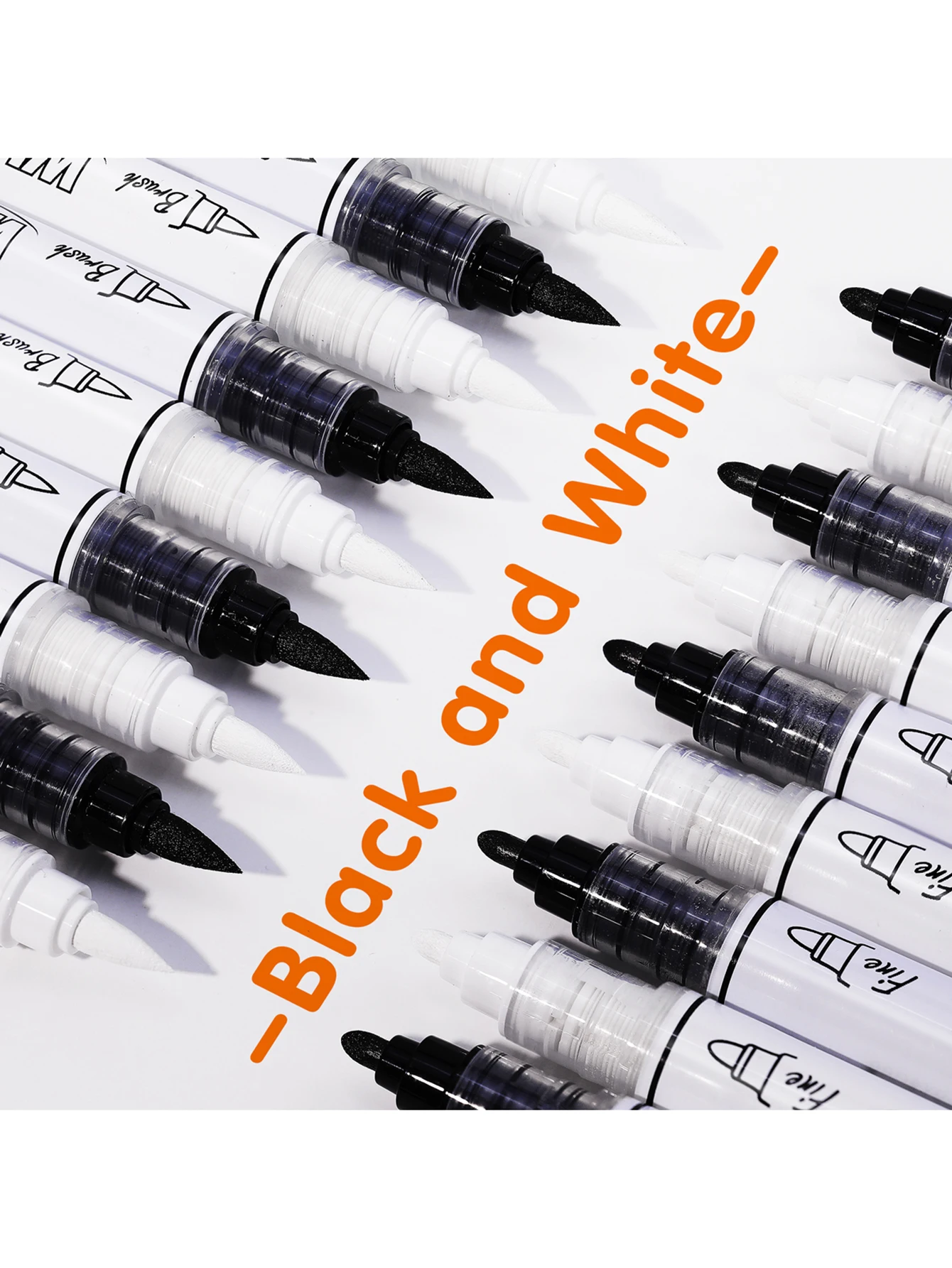 2-6Pcs 블랙/화이트 대용량 듀얼 팁 아트 용품, 패브릭 페인트, DIY 아트 마커에 대 한 영구 아크릴 페인트 펜