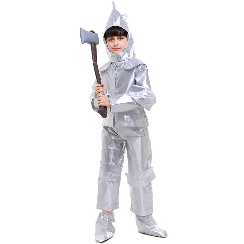 Halloween Cosplay Tin Man Costume Parent-children Clothing Adult Male Iron Man Costume