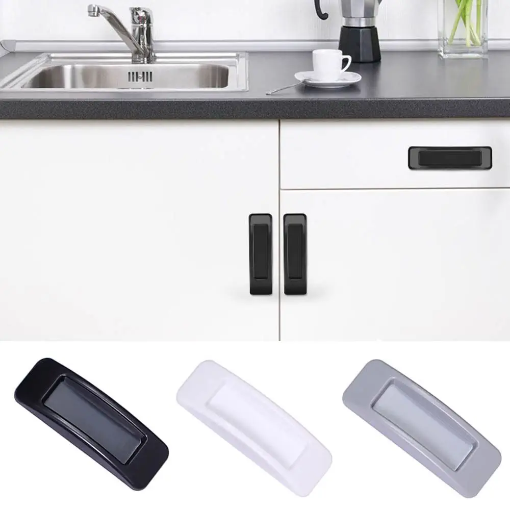 Door Handles Cabinet Handles Self-Adhesive Sliding Door Handles Paste Plastic Cabinet Glass Window Multipurpose Wardrobe Pull Furniture Knob 1Pair