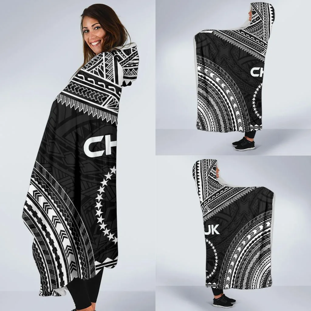 

Polynesia Chuuk Tribal Tattoo Funny Cozy Hooded Blanket 3D Print Wearable Blanket Adults For Kids Unique Fleece Blanket 1